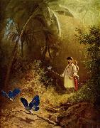 Carl Spitzweg Der Schmetterlingsjager oil painting reproduction